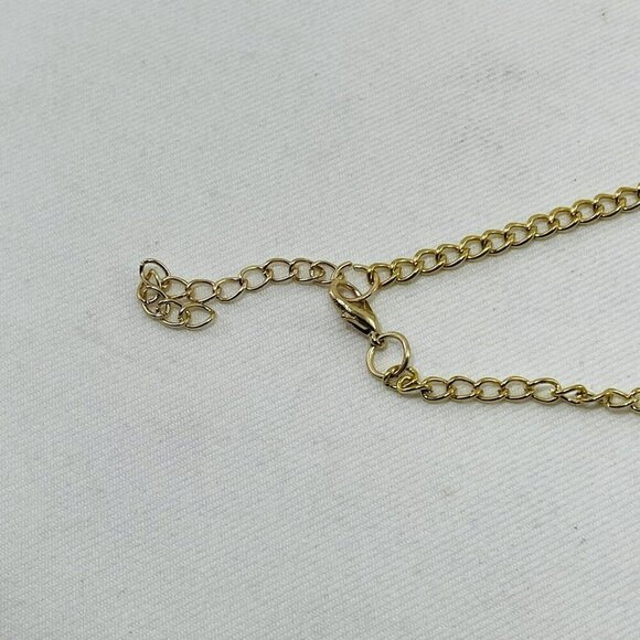 Rose Flower Necklace Earrings Matching Set Statement Gold Tone Chunky Retro Big - Picture 10 of 12